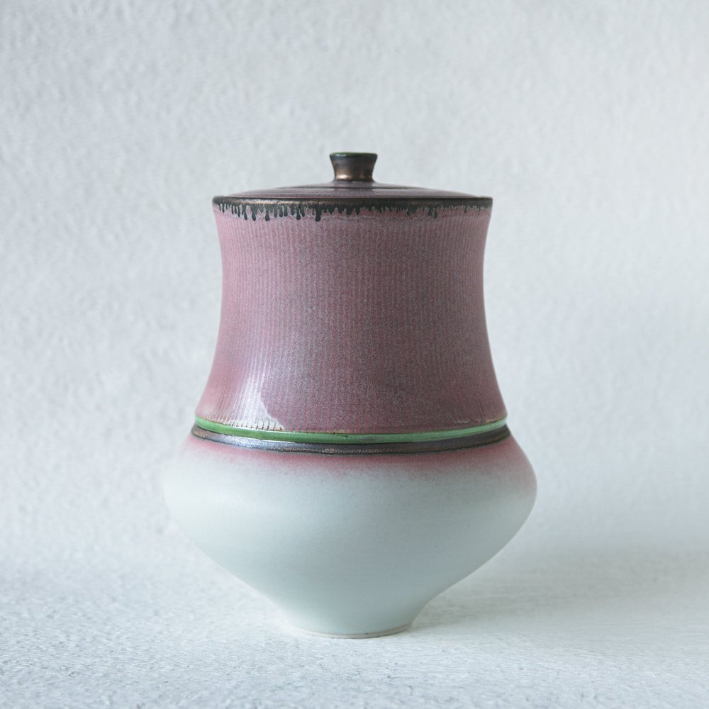 ピンク象嵌蓋物 小関康子作品 | Abundante / web-shop MITATE